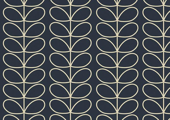 Orla Kiely Linear Stem, Navy Whale - Roller Blind - Image 6